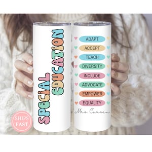 SPED Teacher Tumbler Cup Teacher Appreciation Gift For Special Education Teacher, Special Ed Teacher Tumbler With Lid For SPED Teacher, 20oz