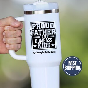Funny Dad Tumbler, Custom Dad 40oz Tumbler Gifts For Dad Fathers Day Gift Funny Dad Gift From Kids Funny Gift For Dad Funny Father&#39;s Day