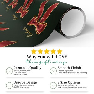 Nutcracker Ballet Personalized Wrapping Paper, Ballerina Custom Name Gift Wrap Roll