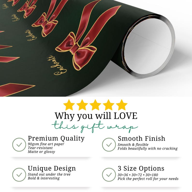 Nutcracker Ballet Personalized Wrapping Paper, Ballerina Custom Name Gift Wrap Roll