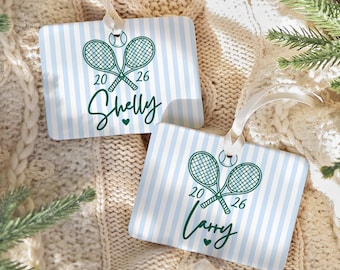 Personalized Tennis Story Ornament, Tennis Player Christmas Gift, Custom Name Sports Keepsake 2026
