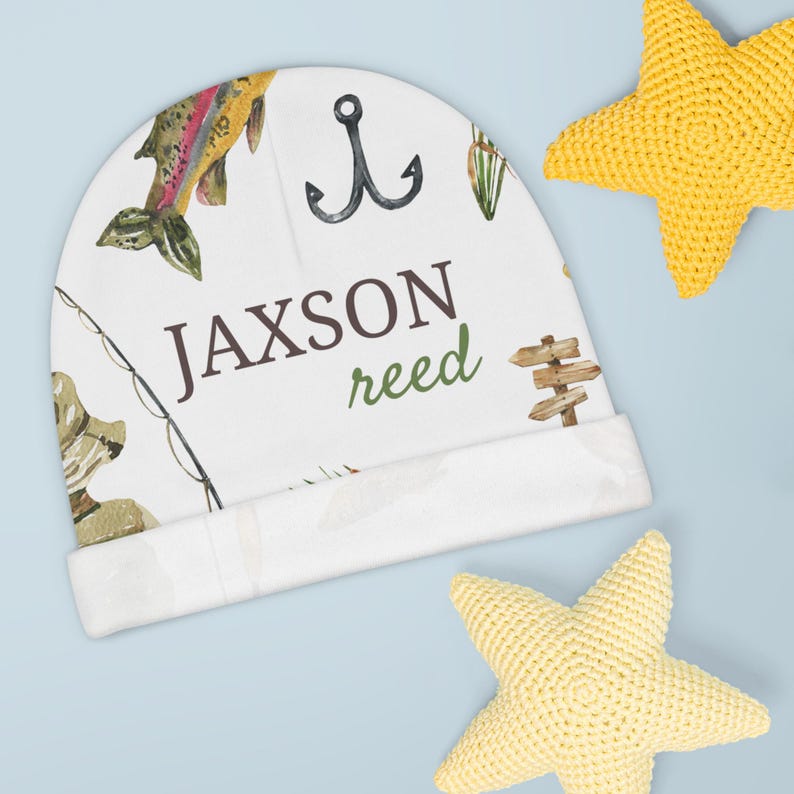Fishing Blanket for Boys, Personalized Baby Fish Blanket, Custom Baby Name Blanket, Fishing Baby Shower Gift, Fishing Nursery Decor, Minky