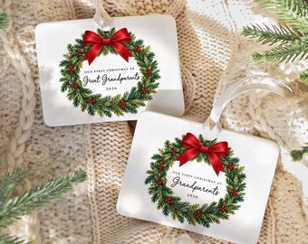 First Christmas as Grandparents Ornament, Personalized Grandparent Keepsake, New Grandparents Gift 2026