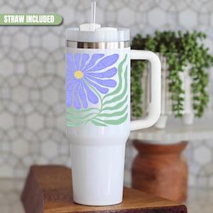 Subtle Anti Trump Tumbler 40oz Floral FDT Coffee Cup Anti MAGA Not My President Feminist Democrat Gift Liberal Travel Mug F Trump Resist Mug