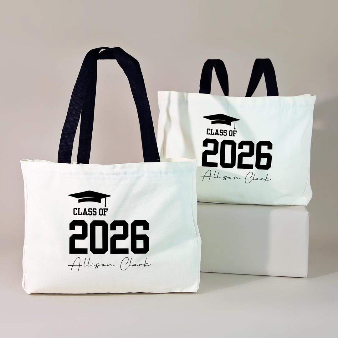 Class of 2026 Tote Bag With Name, High School Graduation Gift for ...