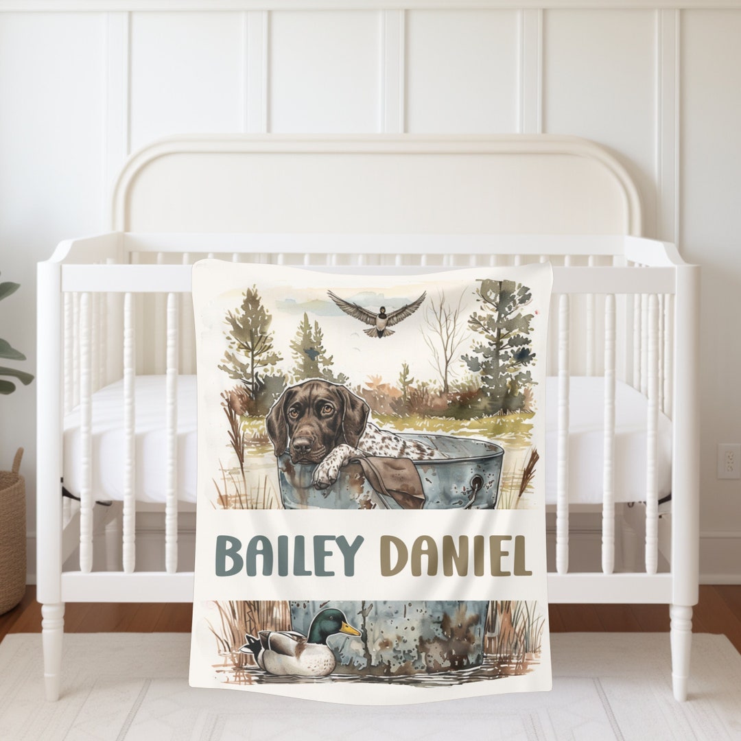 Duck Hunting Baby Blanket, Mallard Duck Nursery Decor Hunter Customized ...
