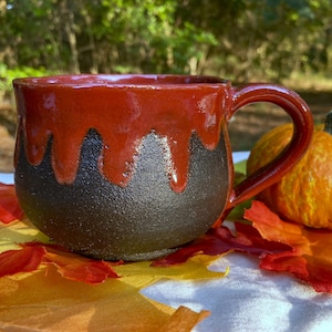 15oz Ruby Red Stoneware Cauldron Mug