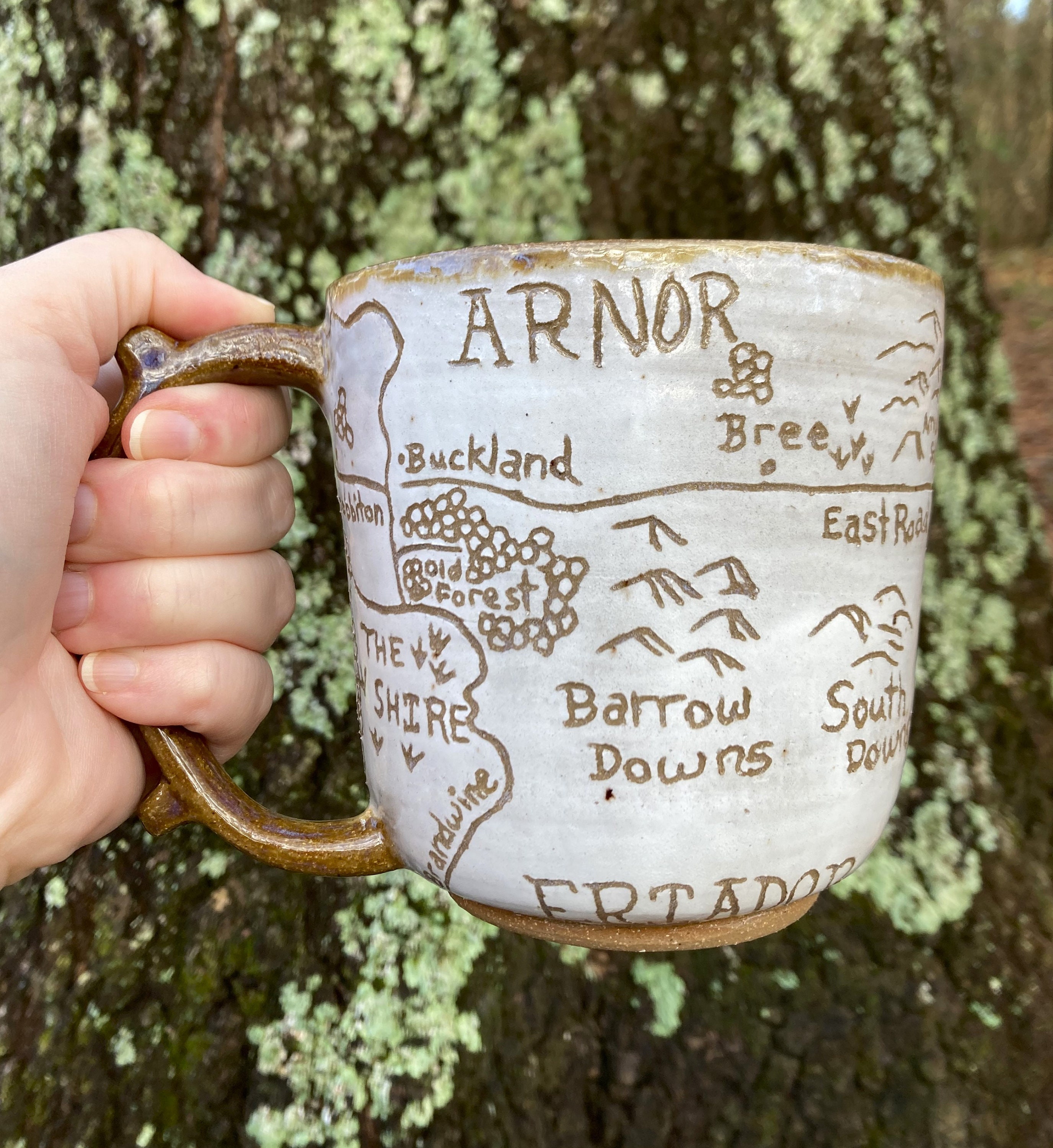17oz Stoneware Middle Earth Map Mug - Etsy