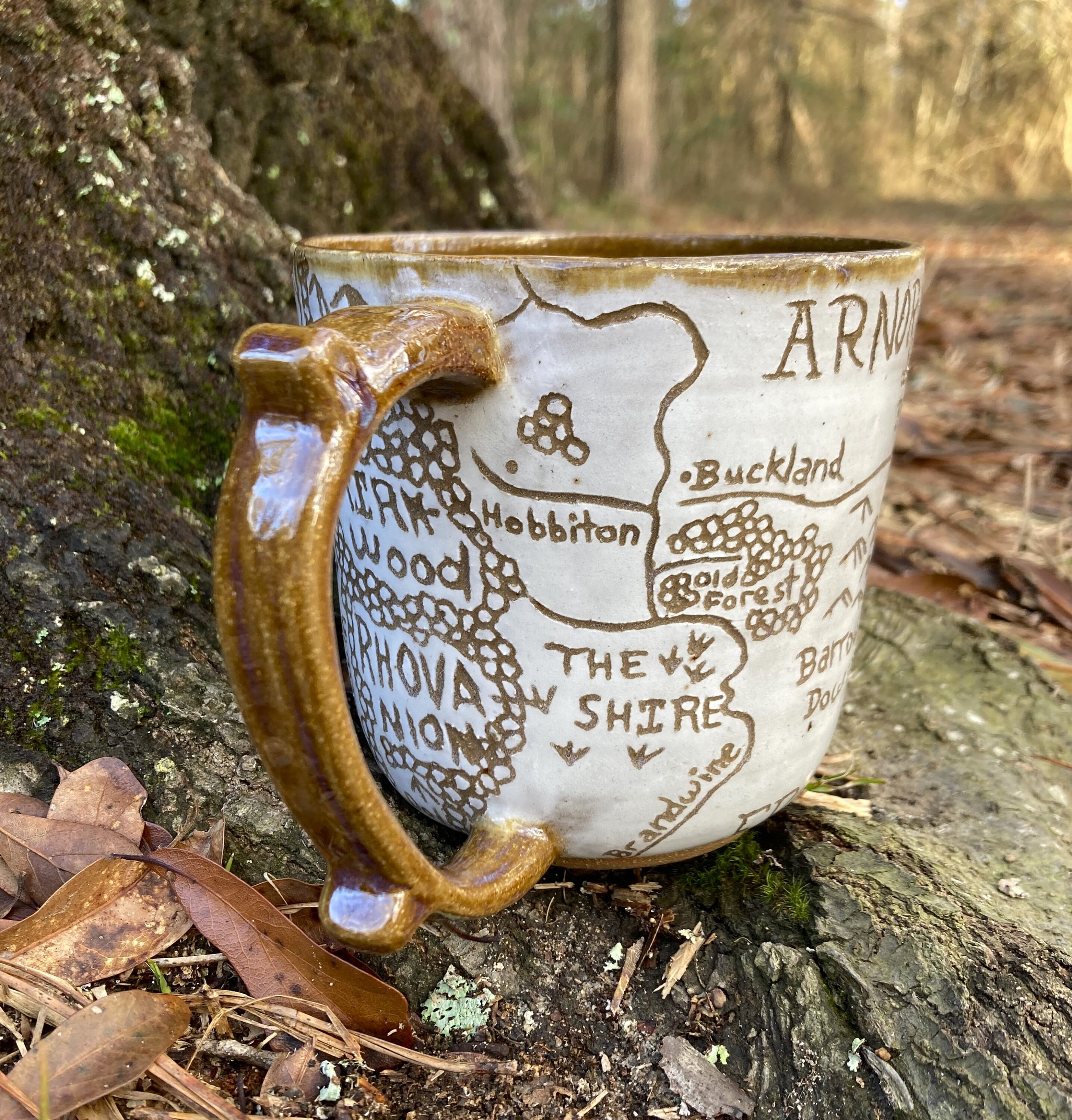 17oz Stoneware Middle Earth Map Mug - Etsy