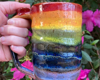 15oz Stoneware Rainbow Mug