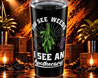 Herbalism Tumbler 20 Oz Made Of Stainless Steel For Herbalism Lover