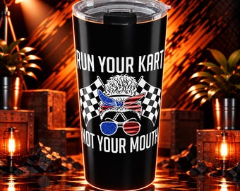 Kart Racing Tumbler 20 Oz With A Design For Kart Racing Fans