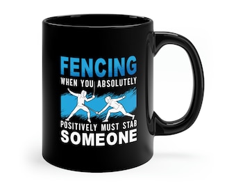 Fencing Mug, Sport Coffee Cup, Epee Mugs
