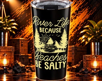 Rafting Tumbler 20 Oz With A Design For Rafting Fans