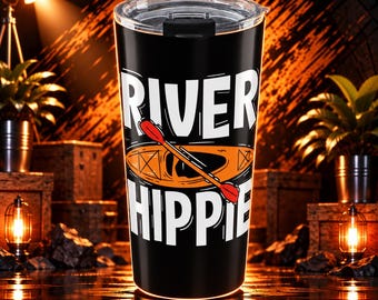 Kayaking Tumbler 20 Oz With A Design For Kayaker