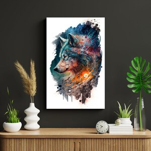 Wolf Poster, Wolf Wall Art, Wolf Print, Wolves Painting, Funny Wolf Lover Gift