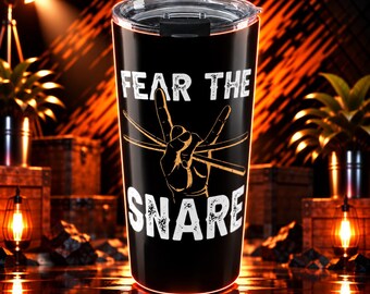 Snare Drum Tumbler 20 Oz With A Design For Snare Drum Player