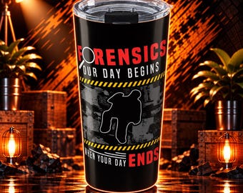 Crime Scene Investigator Tumbler 20 Oz Gift With A Crime Scene Design