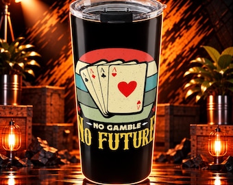 Classic Blackjack Tumbler 20 Oz With A Design For Blackjack Player