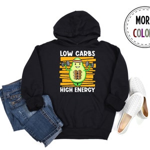  Low Carb High Fat Meme Funny Keto Diet Gift Sweatshirt :  Clothing, Shoes & Jewelry