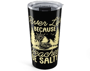 Rafting Tumbler 20 Oz With A Design For Rafting Fans