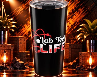 Lab Tech Tumbler 20 Oz With A Detailed Lab Technician Design