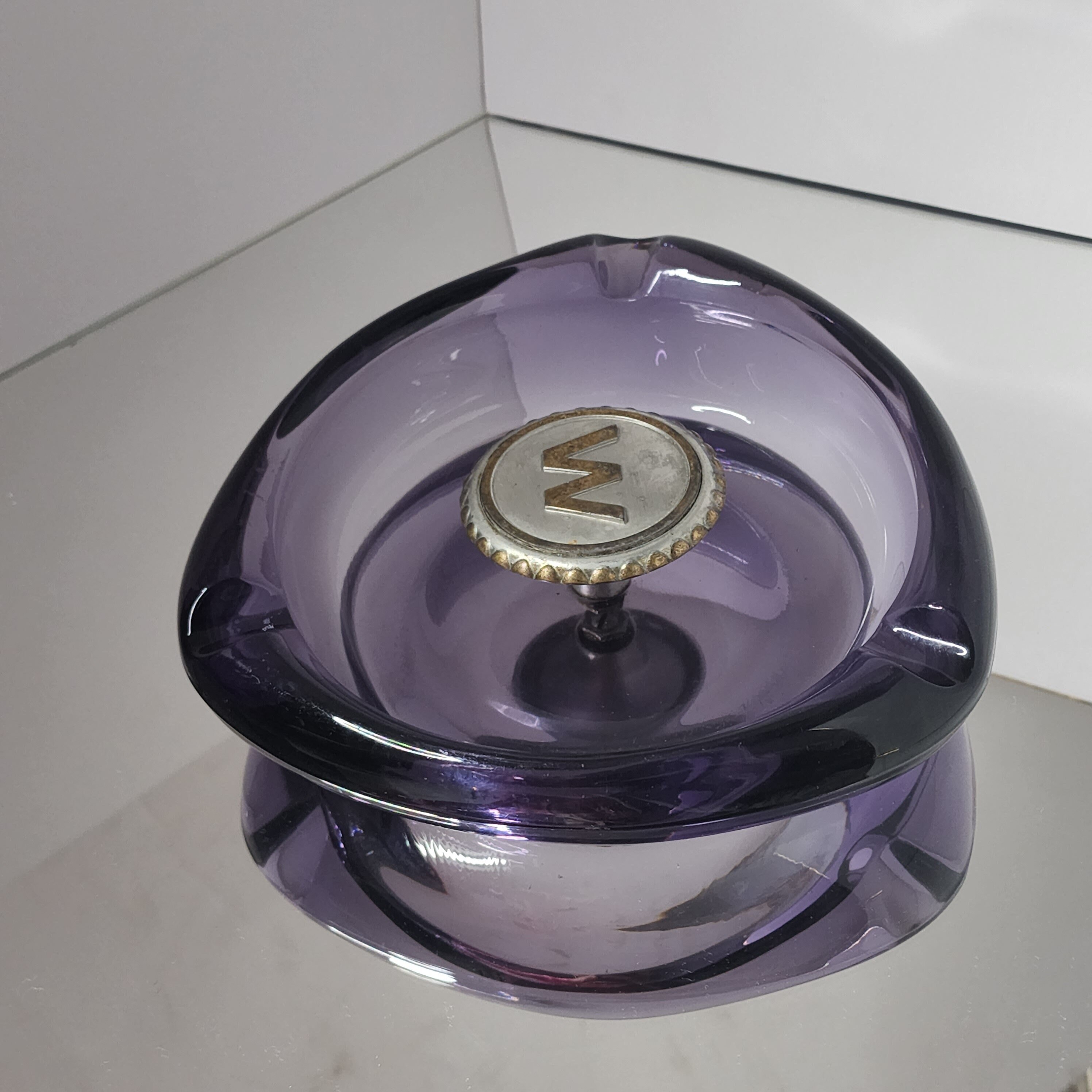 Purple Glass Ashtray - Etsy Purple Glass Ashtray - Etsy