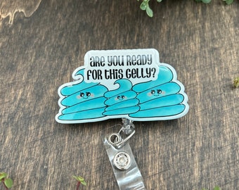 Ultrasound badge reel, ultrasound Gel, ultrasound tech badge reel, ultrasound tech gift, ultrasound gift, badge reel