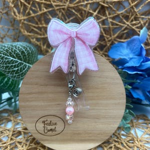 Pink Schleife Rolle, Ausweisrolle, pink Schleife, Ausweisrolle, pink Schleife, Ausweishalter, pink Ausweishalter