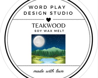 Teakwood Soy Wax Melt: Mahogany, Oak & Cedarwood Scent