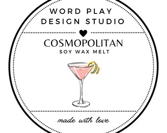 Cosmopolitan Wax Melt, Alcoholic Drink, Party Scent