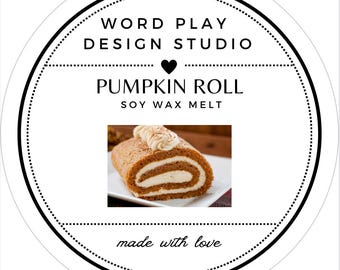 Pumpkin Roll Premium Soy Wax Melt, Fall, Holiday Gift, Vegan, Cruelty Free, Wickless,  Gift For Her, Christmas, Fall Football Season, Winter