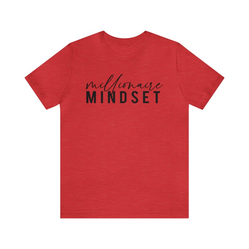 Millionaire Mindset Short Sleeve Tee Growth Mindset Shirt Etsy