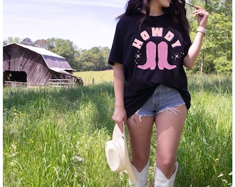 Howdy Boots Unisex Tee: Western Country Girl Shirt