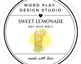 Sweet Lemonade Soy Wax Melt, Clean Fresh Citrus Scent, Bathroom, Laundry Room