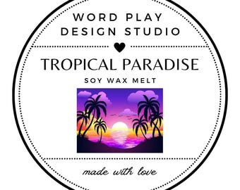 Tropical Paradise Wax Melt, Wickless Soy Wax Candle, Brazilian Scented Popular Fragrance