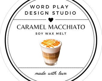 Caramel Macchiato Soy Wax Melt, Coffee Lover Scent, Coffee Shop, Coffee Gifts