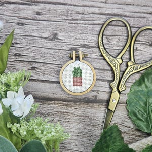 Mini Potted Snake Plant Cross Stitch Pattern