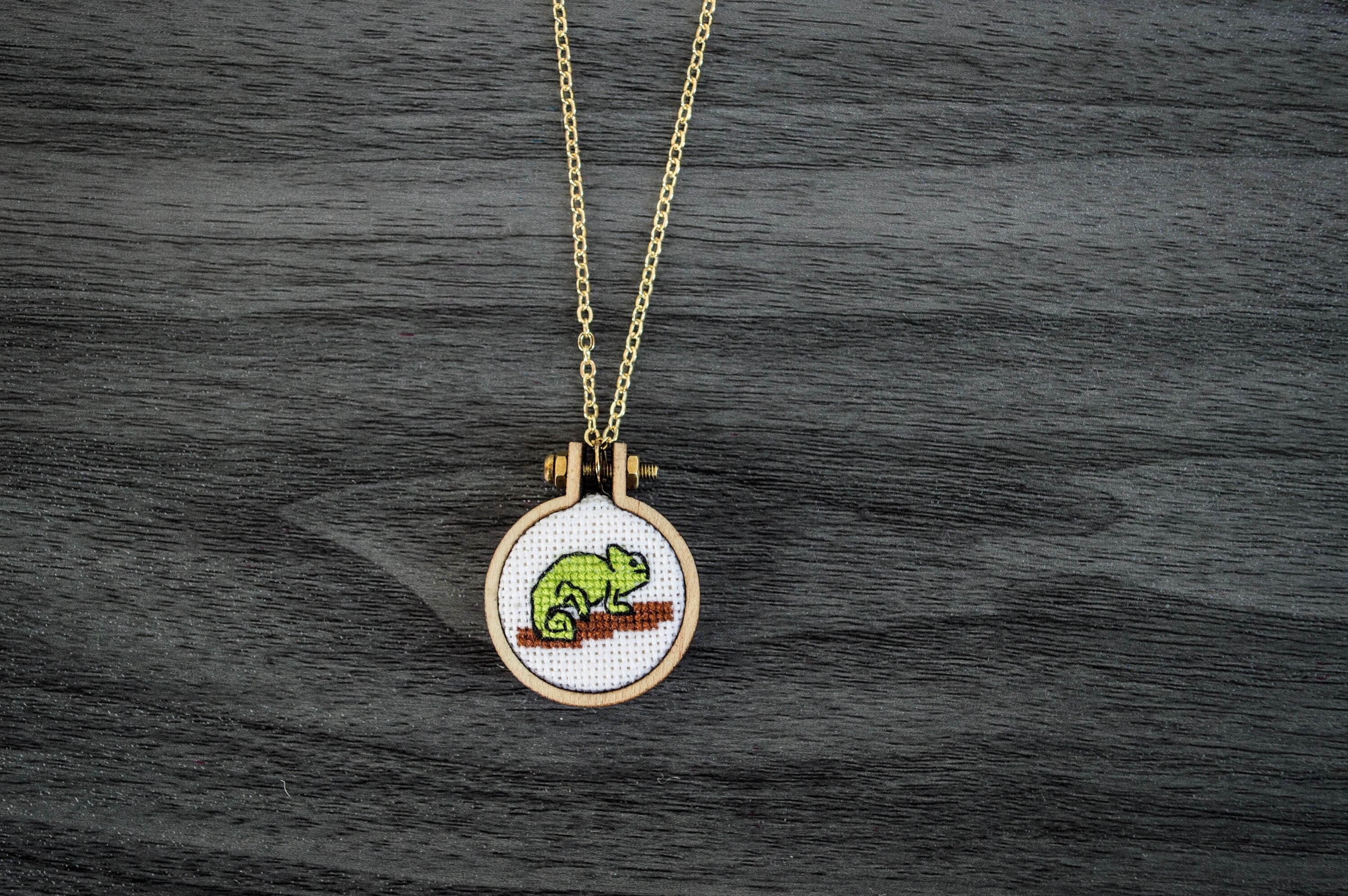 Mini Chameleon Cross Stitch Pattern