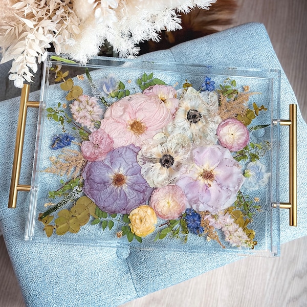 Conservación de flores para bodas: Bandeja de resina para ramos