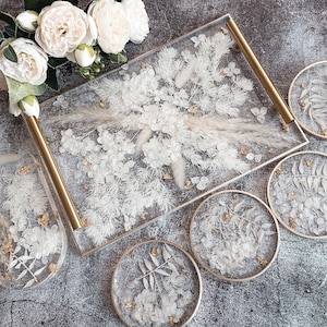 Flower Preservation |Pressed Flowers Bouquet Preservation |Framed Wedding Bouquet | Resin Tray with Flowers | Preservation Wedding Bouquet