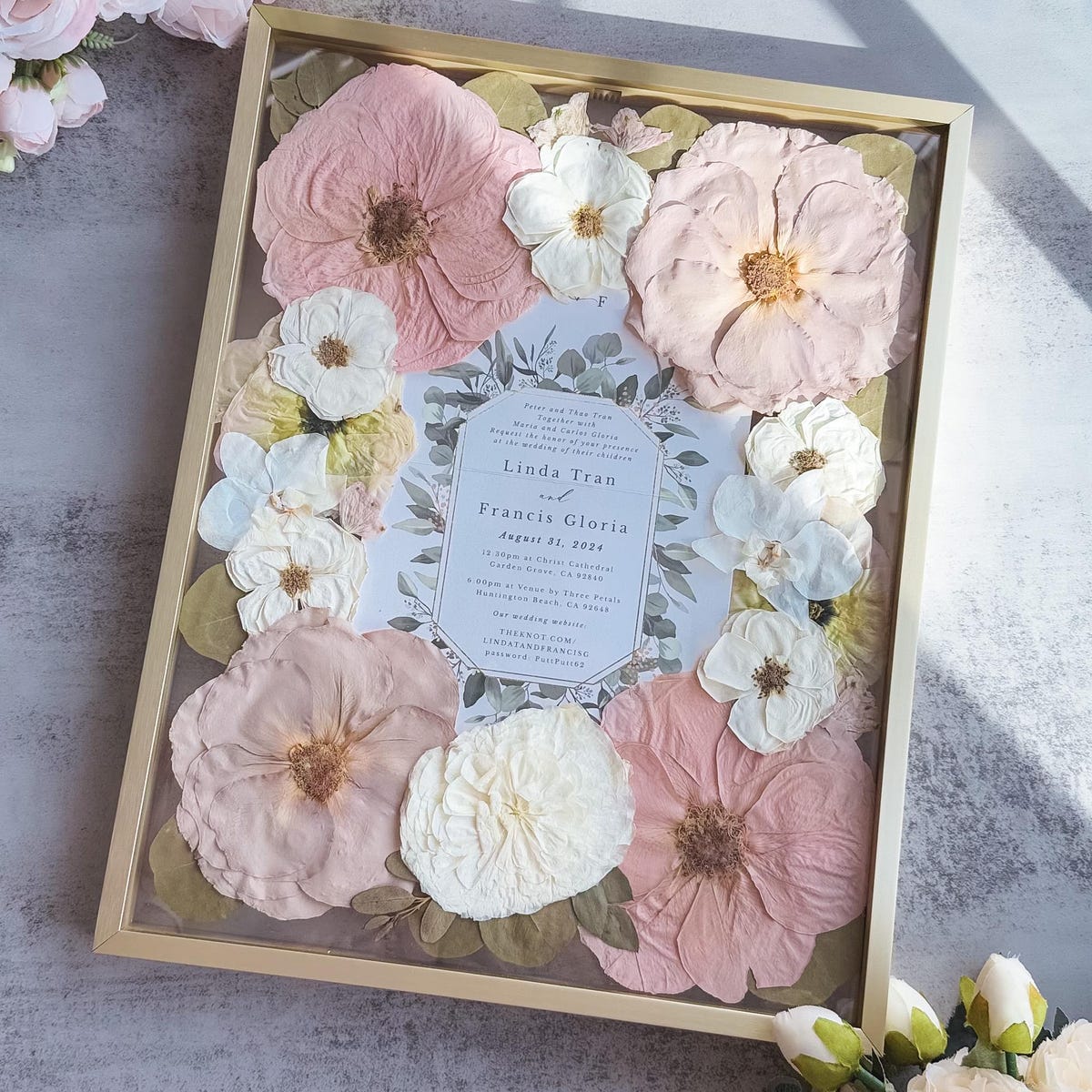 Framed Bouquet | Preservation Wedding Bouquet | Preservation Bridal Bouquet | Preservation Wedding Flowers | Wedding Flower Preservation - Etsy