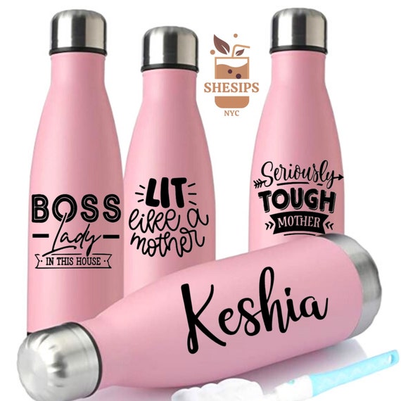 17oz Personalized Stainless Steel Custom Water Bottle for Mom Etsy