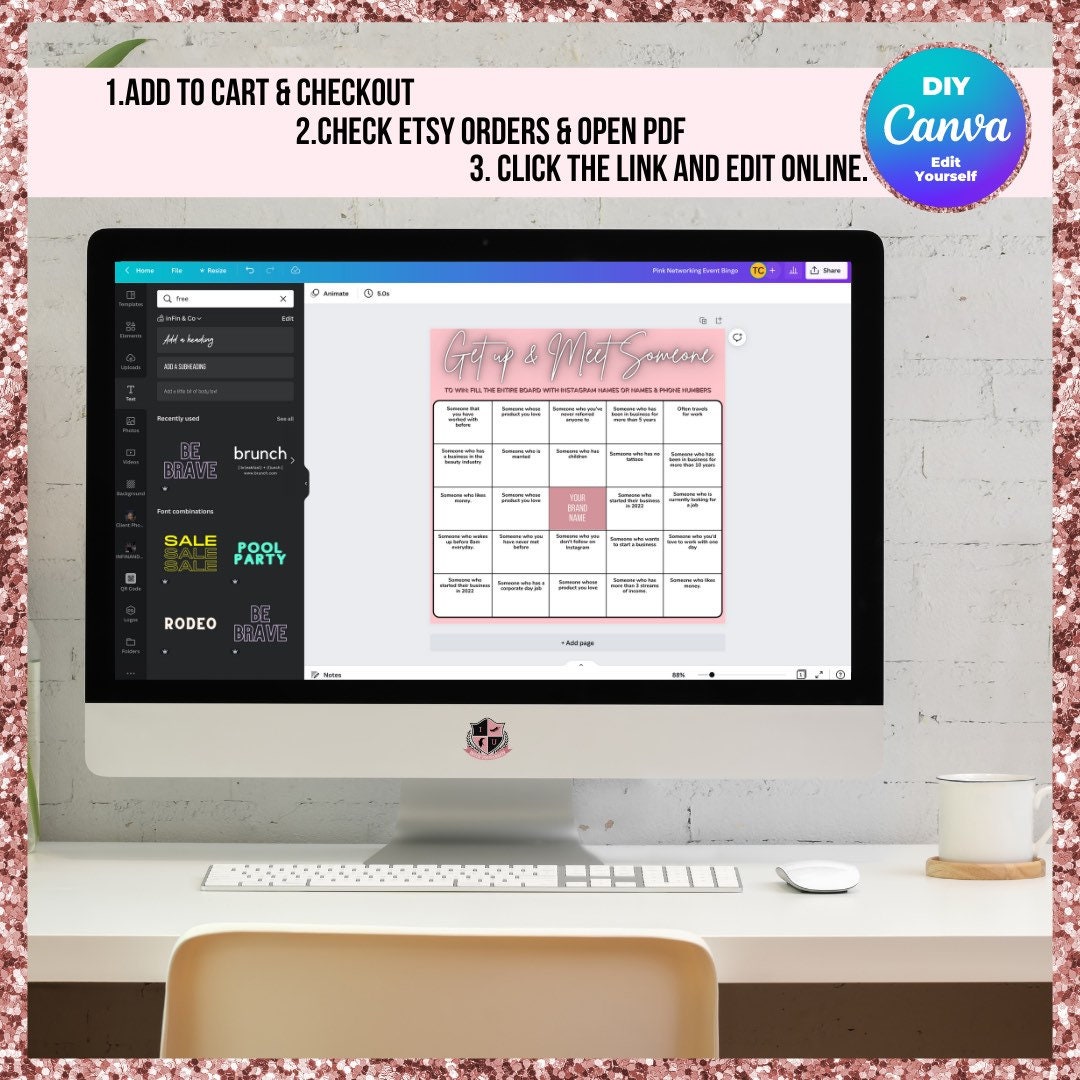 Networking Business Bingo Template Etsy Networking Business Bingo Template Etsy