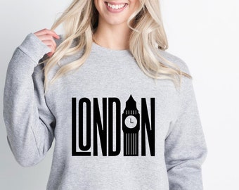 London Sweatshirt, Big Ben Tower Sweater, London Sweater, England Sweatshirt, London Souvenir, London Vacation Gift, London Trip