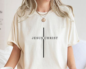 Comfort Colors® Jesus Christ Shirt, Christian Shirt, Jesus Shirt, Christmas Gift, Bible Verse, Faith Shirt, Religious Shirt, Christian Gift