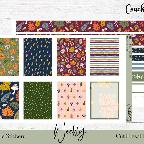 ECLP Full Kit: Grunge Flower Printable Planner Stickers - Etsy