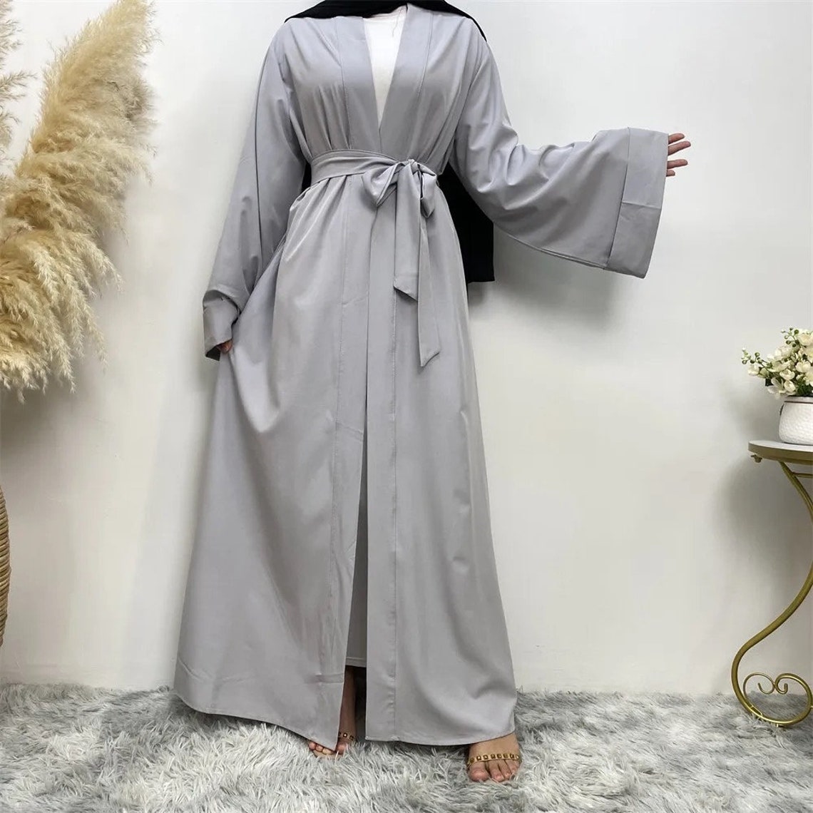 Abaya Open Plain Abaya Abaya Eid Ramadan Hijab Maxi Dress - Etsy