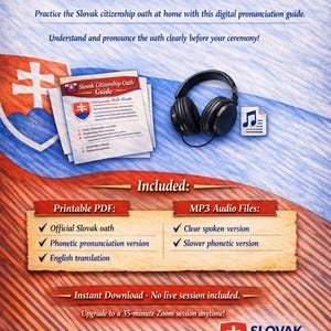 Slovak Citizenship Oath Practice Guide | Phonetic PDF + MP3 Audio Download