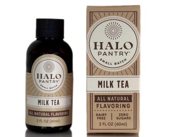 MILK TEA Natural Flavoring Extract: Baking, Dessert & Drink Recipes (2oz Bottle) - *Dairy-Free/No Sugar*